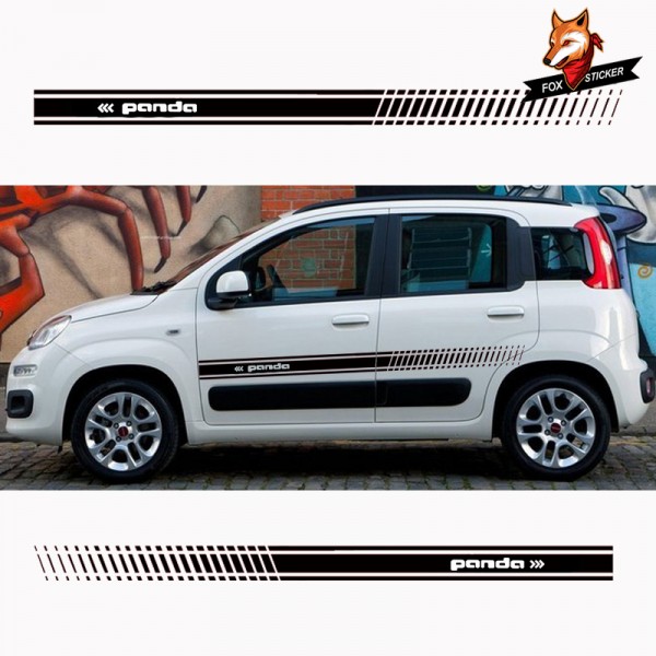 Stylish Car Door Side Sticker Vinyl Body Decal Racing Stripe Sticker Auto Side Car Sticker for Fiat Panda Car Accessories